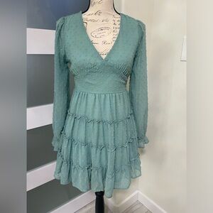 Altar'd State Mint Green Tiered Maxi Dress SZ Small NWOT